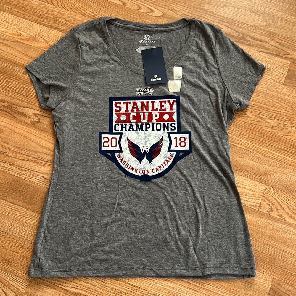 Women's 2018 NHL Stanley Cup Finals Washington Capitals Hockey Shirt
